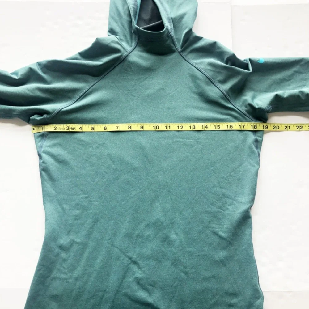 Nike Sweatshirt Womens Large Pro Hoodie Teal Green Long Sleeve